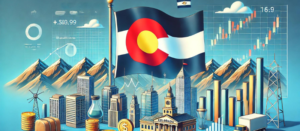 Illustration of Colorado's syndication laws: PPM, financial elements, and Rocky Mountains for a syndication attorney.